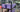 A group of purple toned Sans Beast vegan bags sit on shelving in a factory
