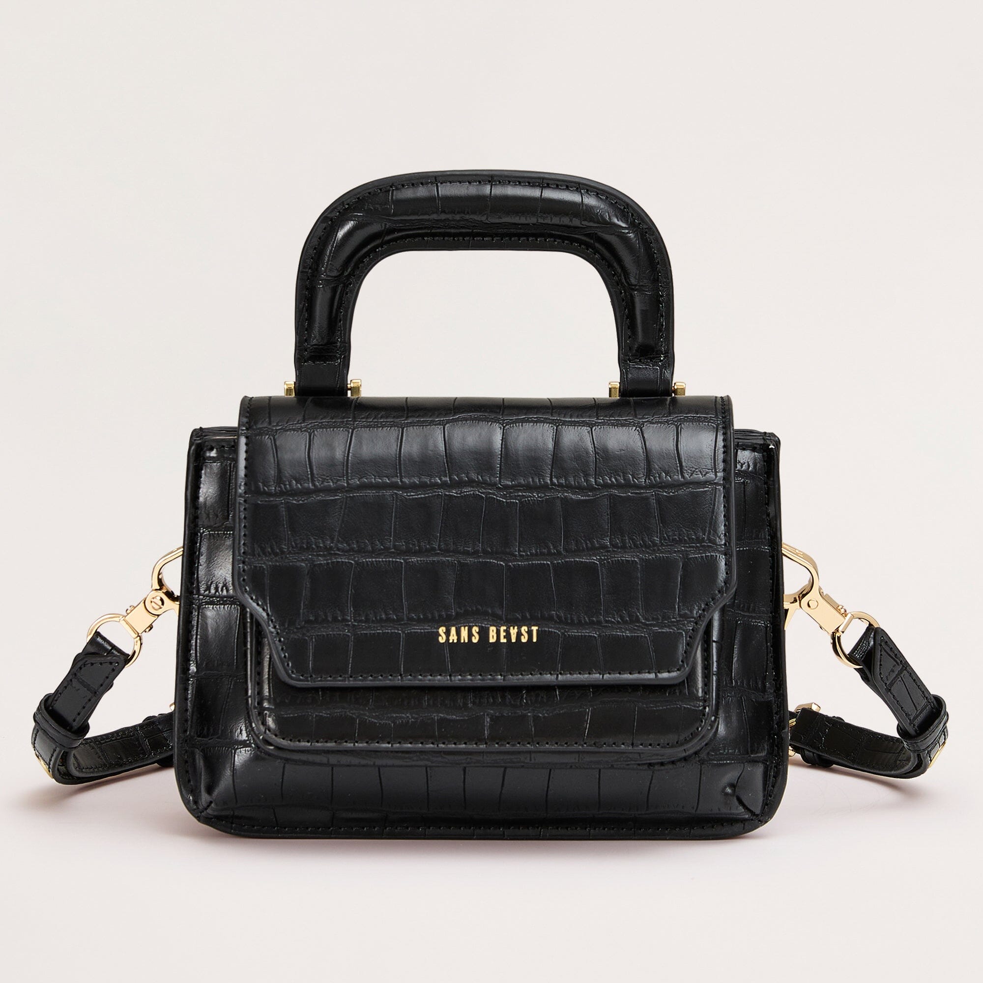 Black and shop gold satchel