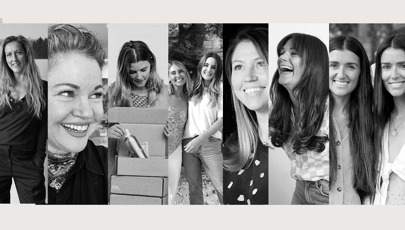 A collection of black + white images of fabulous female founders