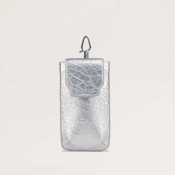 All Seeing Vegan Leather Glasses Case Silver Sans Beast