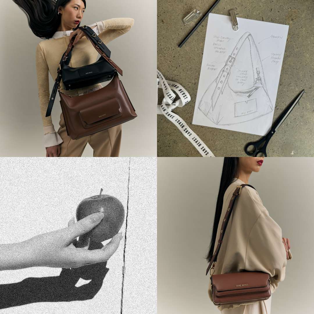 Sans Beast Apple Leather Handbags + design sketches