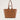 Archive Vegan Leather Tote Cinnamon Brown front view