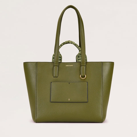 Archive Vegan Leather Tote Bag Olive Green Sans Beast