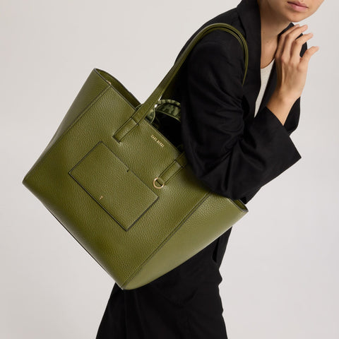 Archive Vegan Leather Tote Bag Olive Green Sans Beast