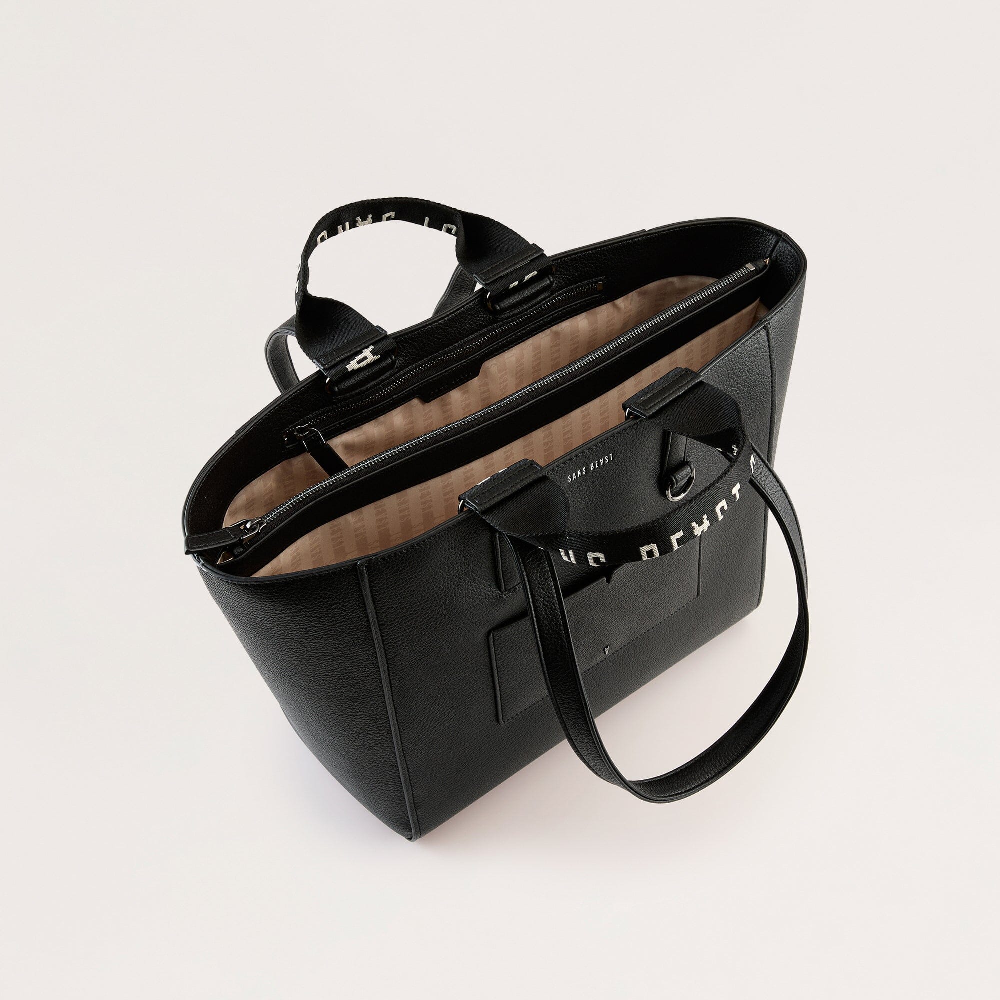 Archive Vegan Leather Tote Bag Black overhead view