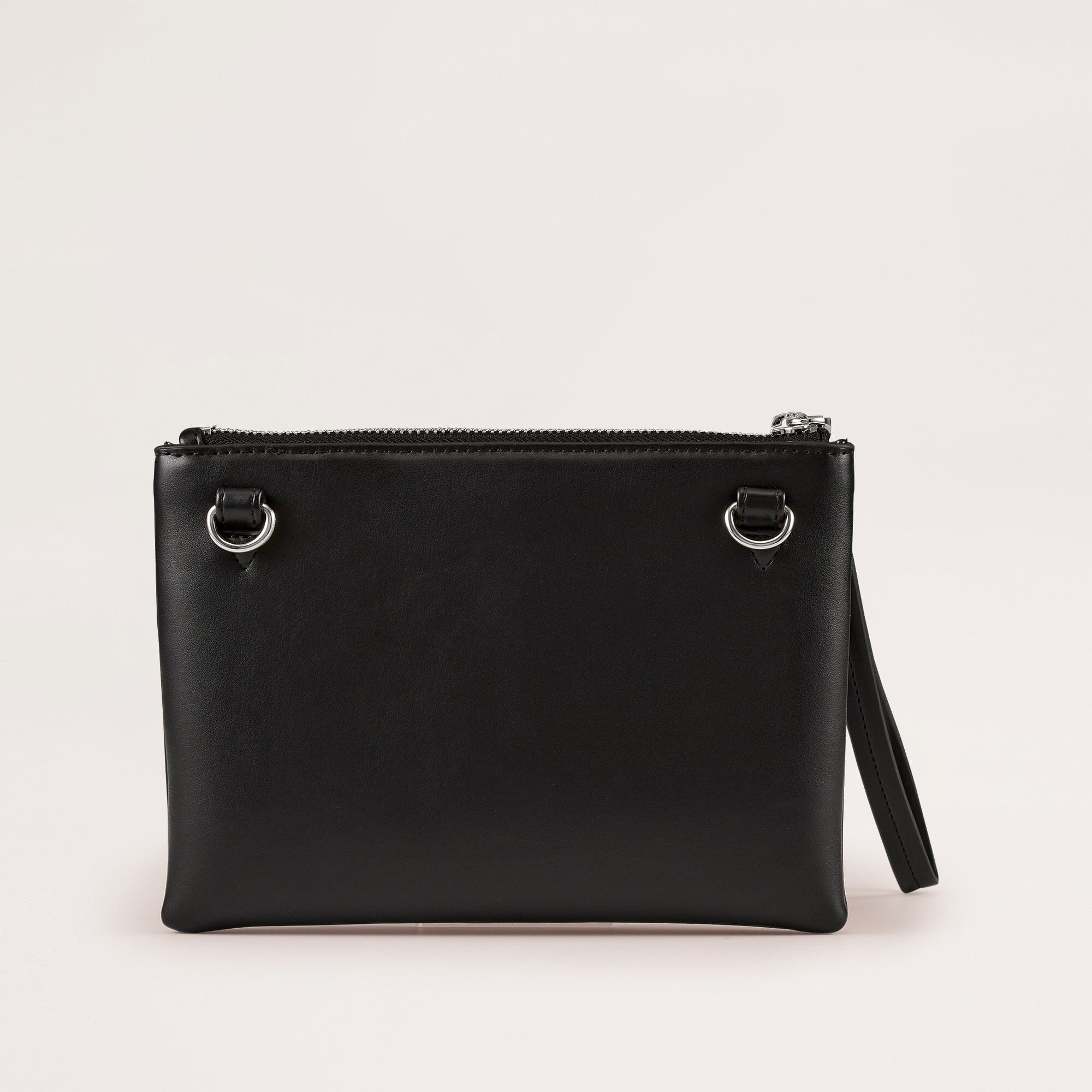 Celebration Vegan Pouch Black + Silver rear view