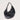 Eyelet Crescent Vegan Leather Handbag Noir Black Sans Beast