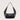 Eyelet Crescent Vegan Leather Handbag Noir Black Sans Beast
