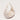 Eyelet Crescent Vegan Leather Handbag Chalk Cream Sans Beast