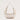 Eyelet Crescent Vegan Leather Handbag Chalk Cream Sans Beast