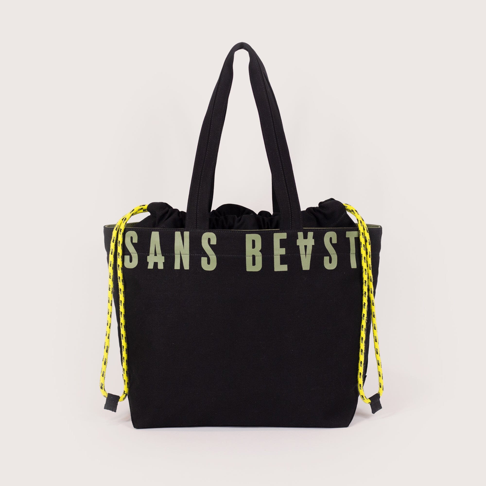 Traveller Canvas Tote Bag Black Sans 