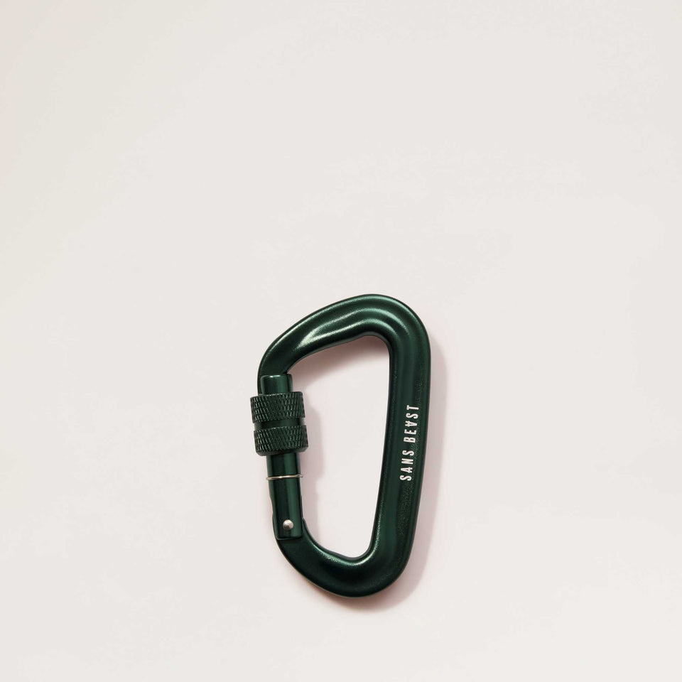 SB Essential Carabiner Keyring Forest Green Sans Beast
