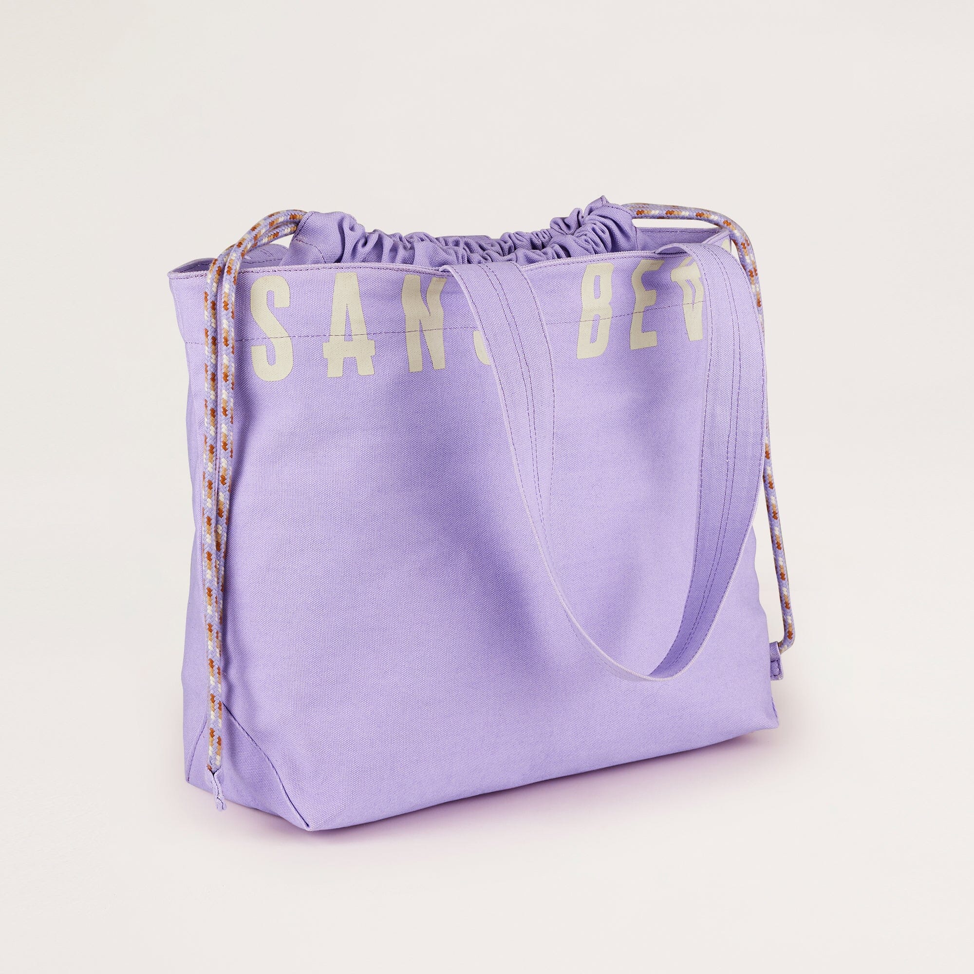 Traveller Canvas Tote Bag Purple side view