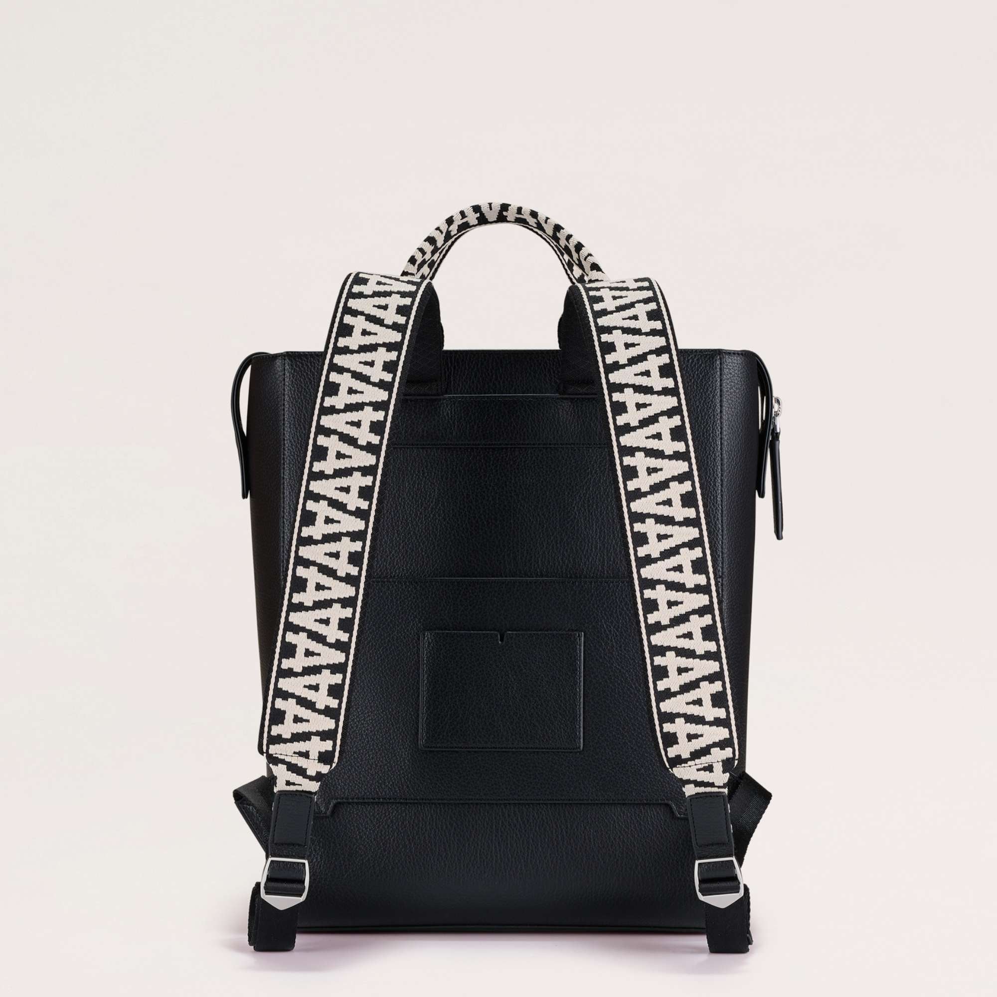 black and silver leather backpack Vessel Signature Our single XL Universo Backpack - Noir
