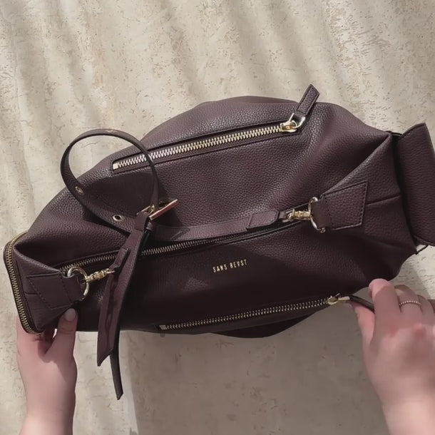 Cute-ility Vegan Leather Handbag Hickory Burgundy Sans Beast
