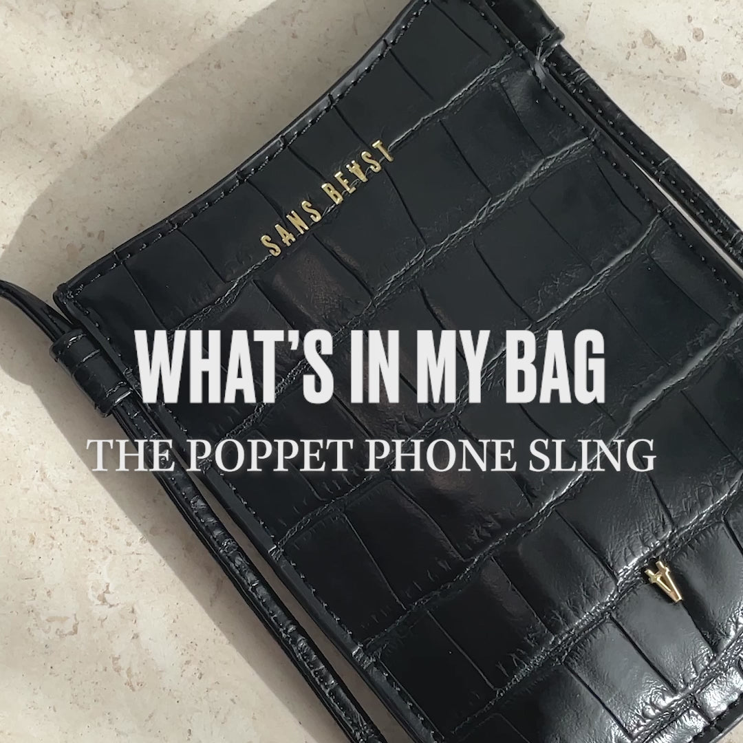 A video of the Poppet Phone Sling being used.