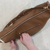 Sans Beast Cute-ility Sac Vegan Leather Hobo Handbag Cinnamon Brown