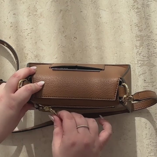 Mini Sanctuary Vegan Leather Handbag Cinnamon Brown Sans Beast